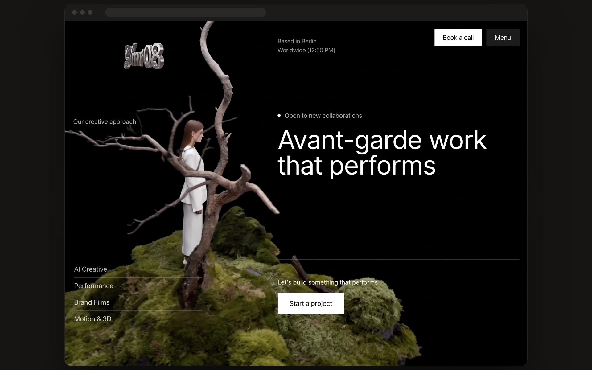A website style in a browser window