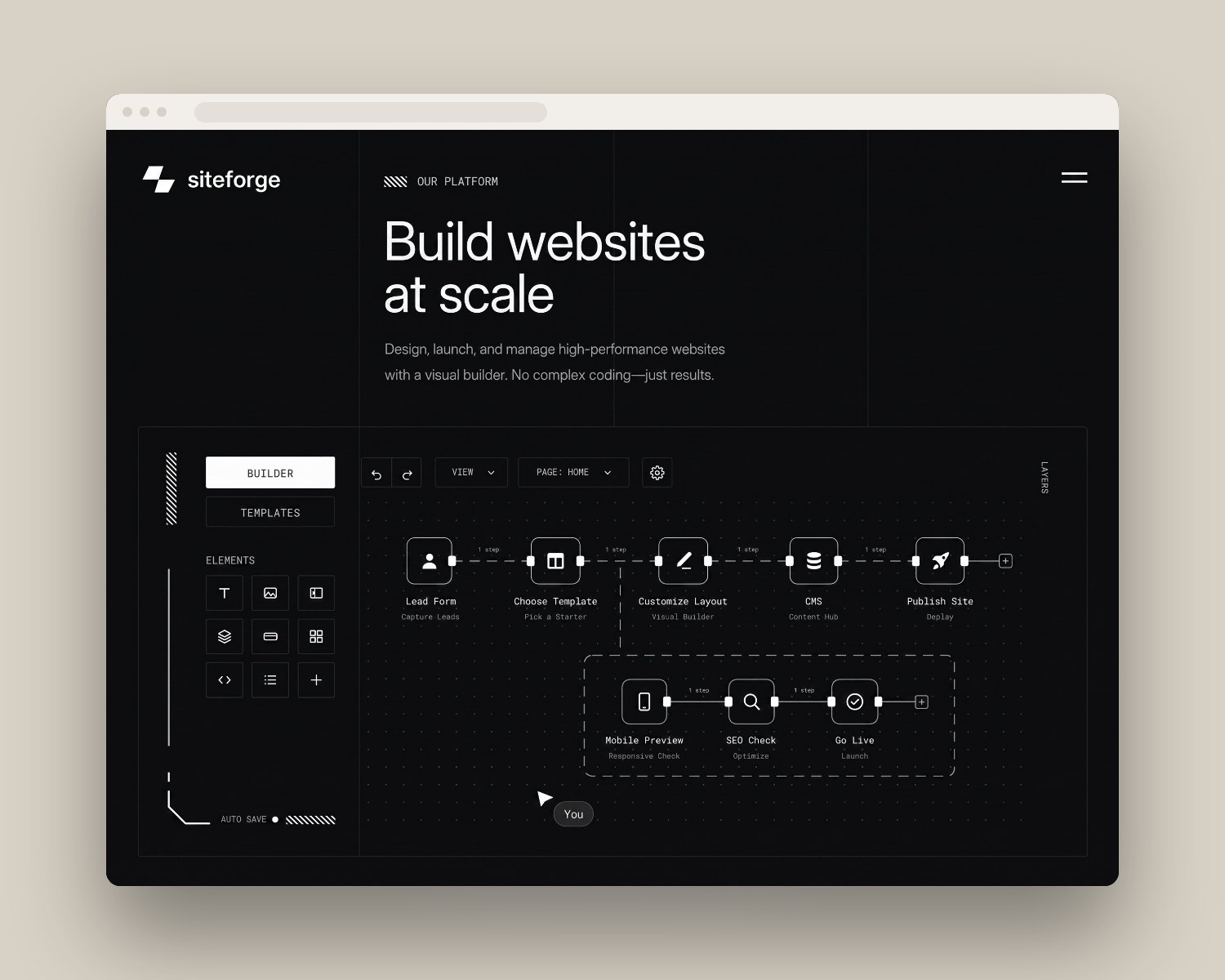 A website style shown in a browser window